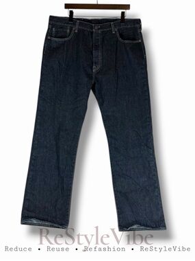 LEVI’S Men’s Size 40x32 Denim Jeans 501 Button Fly Red Tab Straight Leg Fit